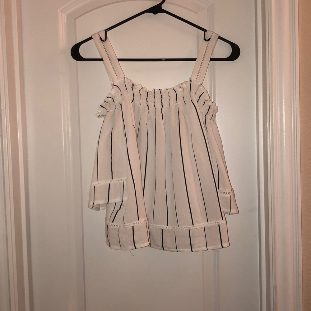 Cute black and white striped shite